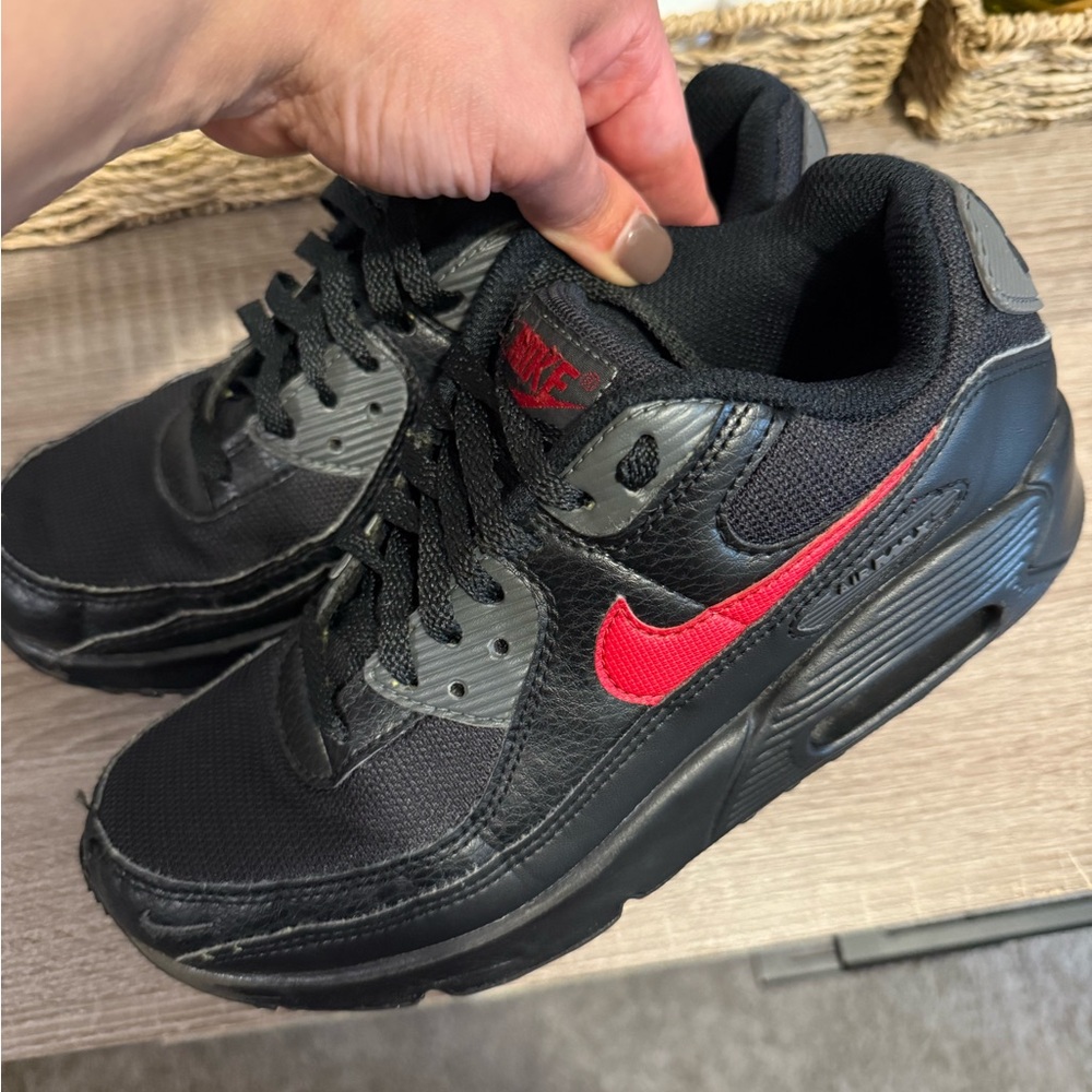 Nike Kids Black and Red Sneakers